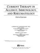 Current Therapy in Allergy, Immunology and Rheumatology - Lichtenstein, Lawrence M, M.D., and Fauci, Anthony S, MD