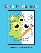 Cute monsters coloring book for kids