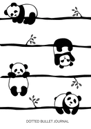 Cute Pandas - Dotted Bullet Journal: Medium A5 - 5.83X8.27