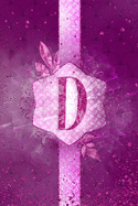 D: Ballerina Princess Letter D Monogram Lined Journal