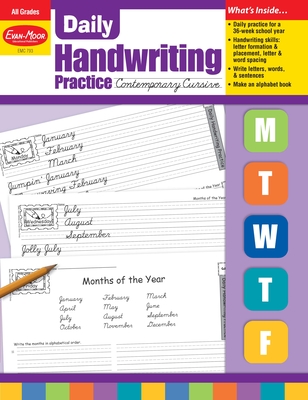 Daily Handwriting Practice: Contemporary Cursive, Kindergarten - Grade 6 Teacher Edition - Evan-Moor Educational Publishers