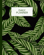 Daily Planner: To Do List Notebook, Classy Long Leaf Pattern Green Planner and Schedule Diary, Daily Task Checklist Organizer Home School Office, Time Management - Any Month, 2019, 2020..