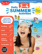 Daily Summer Activities: Between 3rd Grade and 4th Grade, Grade 3 - 4 Workbook: Moving from 3rd Grade to 4th Grade, Grades 3-4