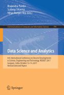 Data Science and Analytics: 4th International Conference on Recent Developments in Science, Engineering and Technology, Redset 2017, Gurgaon, India, October 13-14, 2017, Revised Selected Papers