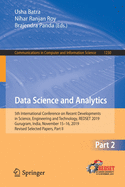 Data Science and Analytics: 5th International Conference on Recent Developments in Science, Engineering and Technology, Redset 2019, Gurugram, India, November 15-16, 2019, Revised Selected Papers, Part I