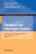 Databases and Information Systems: 13th International Baltic Conference, Db&is 2018, Trakai, Lithuania, July 1-4, 2018, Proceedings
