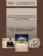 de ZON V. American President Lines U.S. Supreme Court Transcript of Record with Supporting Pleadings