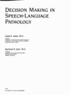 Decision Making in Speech-Language Pathology - Yoder, David E