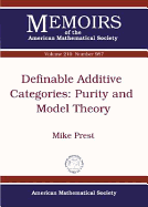 Definable Additive Categories: Purity and Model Theory