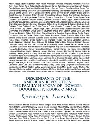 Descendants of the American Revolution: The Family History of Dowden, Dougherty, Roork & More - Taylor, M Marie (Contributions by), and Ross Brock Johnston, Doris (Contributions by), and Luethye, Randolph