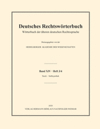 Deutsches Rechtswrterbuch: Wrterbuch Der lteren Deutschen Rechtssprache. Band XIV, Heft 3/4 - Stock - Subhypothek