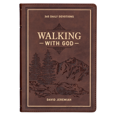 Devotional Walking with God Large Print Faux Leather - Jeremiah, David