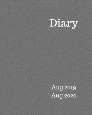 Diary Aug 2019-Aug 2020: 8x10 day to a page academic year diary, hourly appointments and space for notes on each page. Perfect for teachers, students and small business owners. Dark grey design - Planners, Newlands Diary