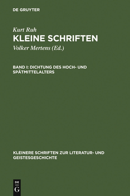 Dichtung des Hoch- und Sptmittelalters - Mertens, Volker (Editor), and Ruh, Kurt