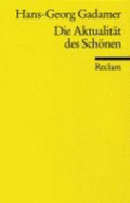 Die Aktualitat DES Schonen Contemprain - Gadamer, Hans-Georg