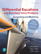 Differential Equations and Boundary Value Problems: Computing and Modeling Tech Update, Loose-Leaf Edition Plus Mylab Math with Pearson Etext - 18-Week Access Card Package