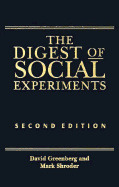 Digest of Social Experiments - Greenberg, David H, and Shroder, Mark