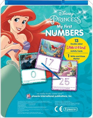 Disney Princess: My First Numbers Look and Find Activity Cards with Write-And-Erase Marker - Pi Kids