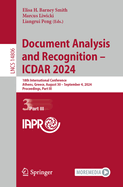 Document Analysis and Recognition - ICDAR 2024: 18th International Conference, Athens, Greece, August 30 - September 4, 2024, Proceedings, Part III