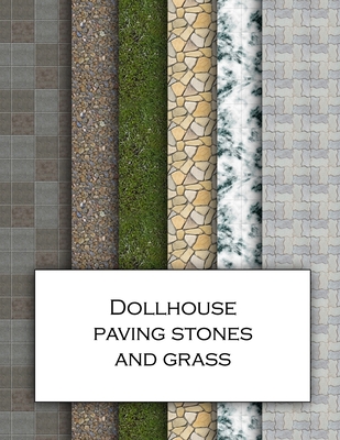 Dollhouse Paving Stones And Grass: Ground textured wallpaper for decorating gardens for doll's houses and model buildings. Beautiful sets of papers for your model making. - Anachronistic