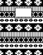 Dot Grid Journal Notebook: 140 Pages Large Size 8.5 X 11 in Black White Tribal Pattern 2 Design Softcover Blank Dots Journaling System