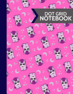 Dot Grid Notebook: Pony, Moons and Stars Girls Softcover Paperback Dot Grid Journal
