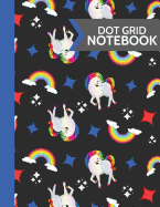 Dot Grid Notebook: Unicorns & Rainbows Softcover Paperback Dot Grid Journal // Notebook for Kids & Children