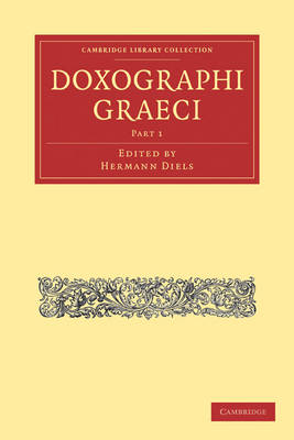 Doxographi Graeci - Diels, Hermann