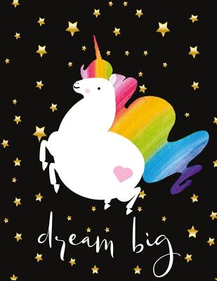 Dream Big: Cute Unicorn, Extra Large BLANK Sketchbook for Kids - Magic Unicorn, and Blue Sky Press