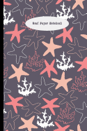 Dual Paper Notebook: Star Cover Half College Ruled / Half Graph 4x4 Mixed Paper Styles on One Sheet to Get Creative: Coordinate, Grid, Squared, Math Paper, for Plot Designs, Craft Projects, Write Accompanying Notes, Draw Sketches, Diary Journal Organizer