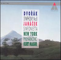 Dvork: Symphony No. 8; Jancek: Sinfonietta - New York Philharmonic; Kurt Masur (conductor)