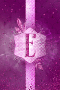 E: Ballerina Princess Letter E Monogram Lined Journal