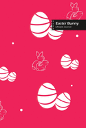 Easter Bunny Lifestyle Journal, Blank Write-in Notebook, Dotted Lines, Wide Ruled, Size (A5) 6 x 9 In (Pink)
