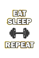 Eat Sleep Repeat: Monatsplaner, Termin-Kalender - Geschenk-Idee fr Bodybuilder - A5 - 120 Seiten