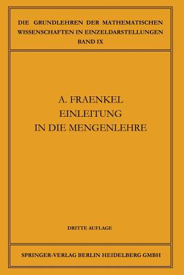 Einleitung in Die Mengenlehre - Fraenkel, Abraham Adolf