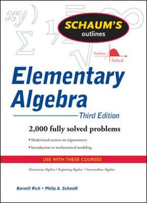 Elementary Algebra - Rich, Barnett, and Schmidt, Philip, PH.D.