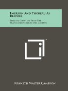 Emerson and Thoreau as Readers: Selected Chapters from the Transcendentalists and Minerva