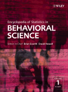 Encyclopedia of Statistics in Behavioral Science