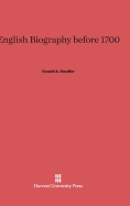 English Biography Before 1700