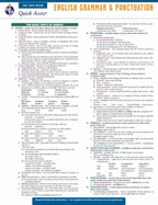 English Grammar and Punctuation-Rea's Quick Access Reference Chart