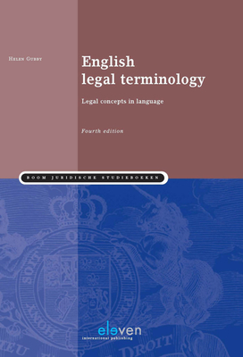 English Legal Terminology: Legal Concepts in Language (Fourth Edition) - Gubby, Helen