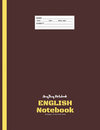 English Notebook - AmyTmy Notebook - 80 pages - 7.44 x 9.69 inch - Matte Cover
