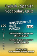 English - Spanish Vocabulary Quiz - Match the Words - Volume 2