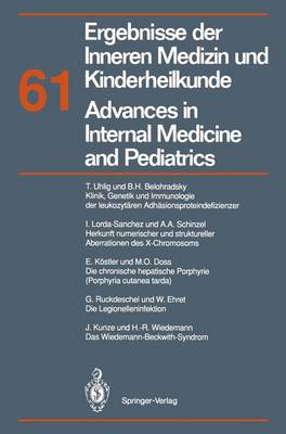 Ergebnisse Der Inneren Medizin Und Kinderheilkunde / Advances in Internal Medicine and Pediatrics - Brandis, M, and Fanconi, A, and Frick, P