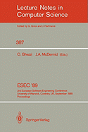 Esec '89: 2nd European Software Engineering Conference, University of Warwick, Coventry, UK, September 11-15, 1989. Proceedings