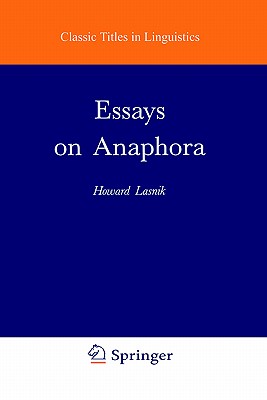 Essays on Anaphora - Lasnik, H