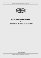 Explanatory Notes to Criminal Justice Act 2003