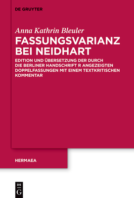 Fassungsvarianz bei Neidhart - Bleuler, Anna Kathrin