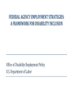 Federal Agency Employment Strategies: A Framework for Disability Inclusion