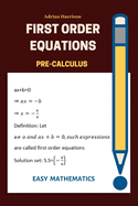 First order equations: pre calculus